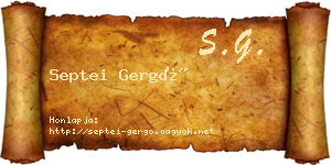 Septei Gergő névjegykártya